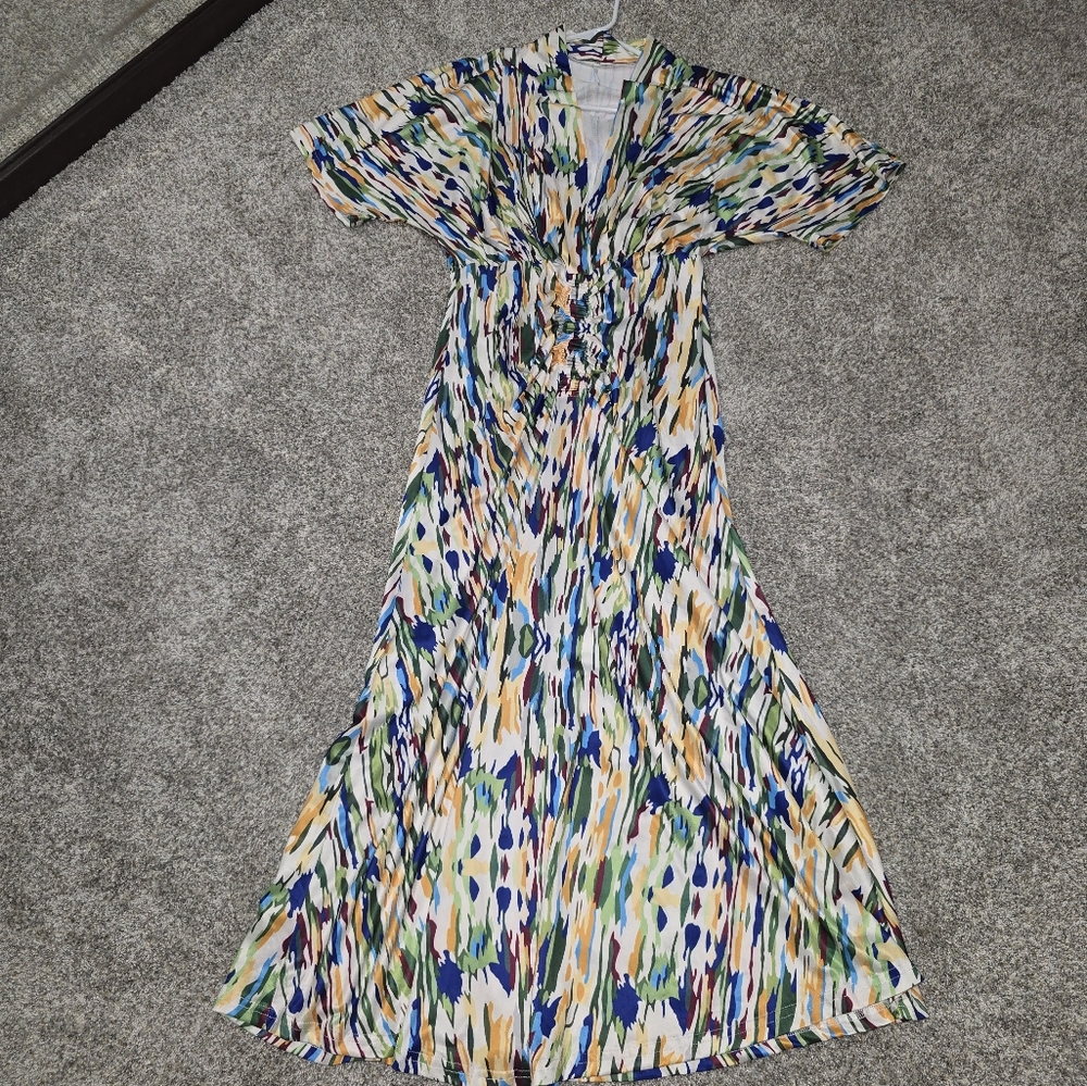 Colorful Patterned Maxi Dress